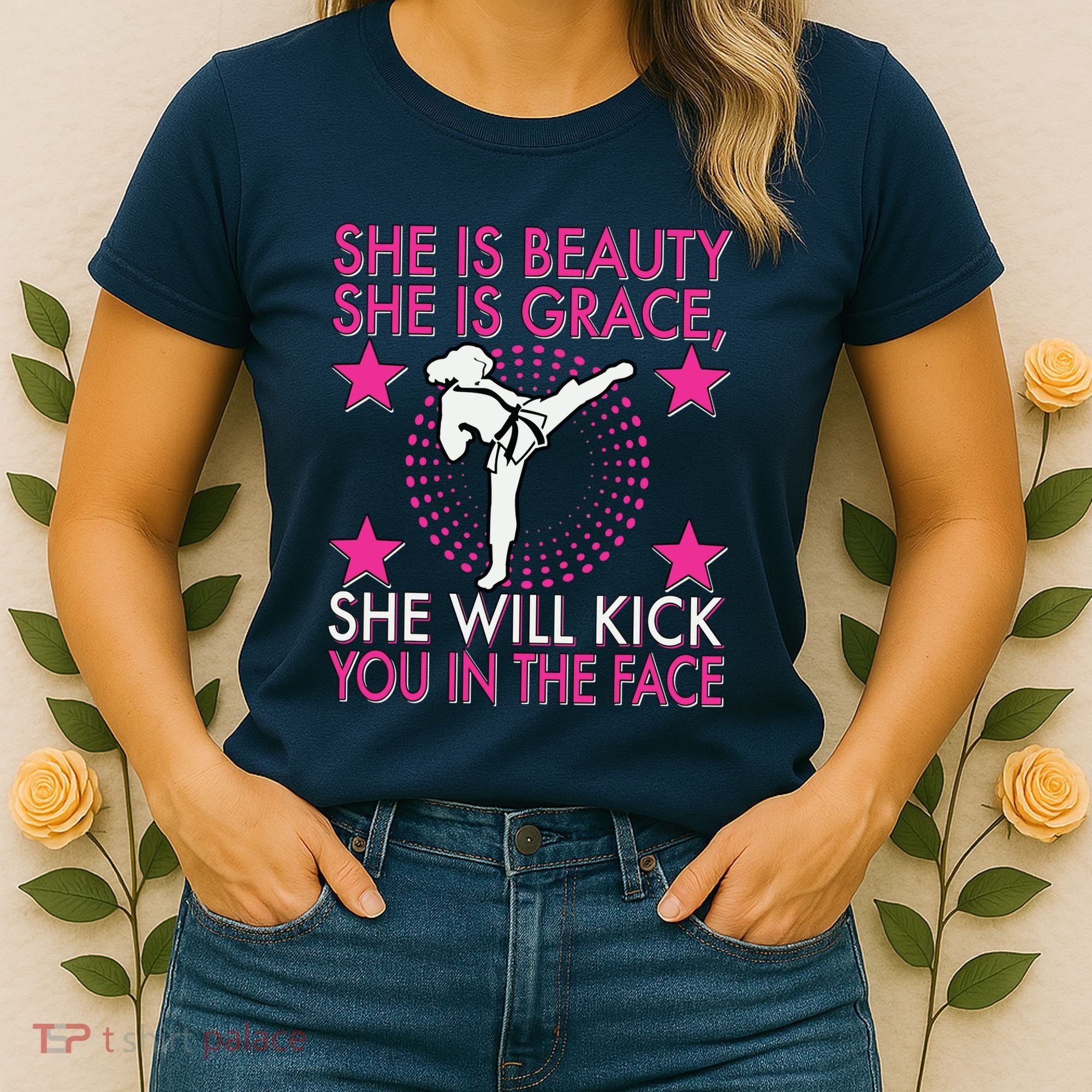 Karate Taekwondo Girl Women Karate Kick Women's T-Shirt