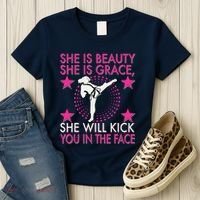 Karate Taekwondo Girl Women Karate Kick Women's T-Shirt thumb 3