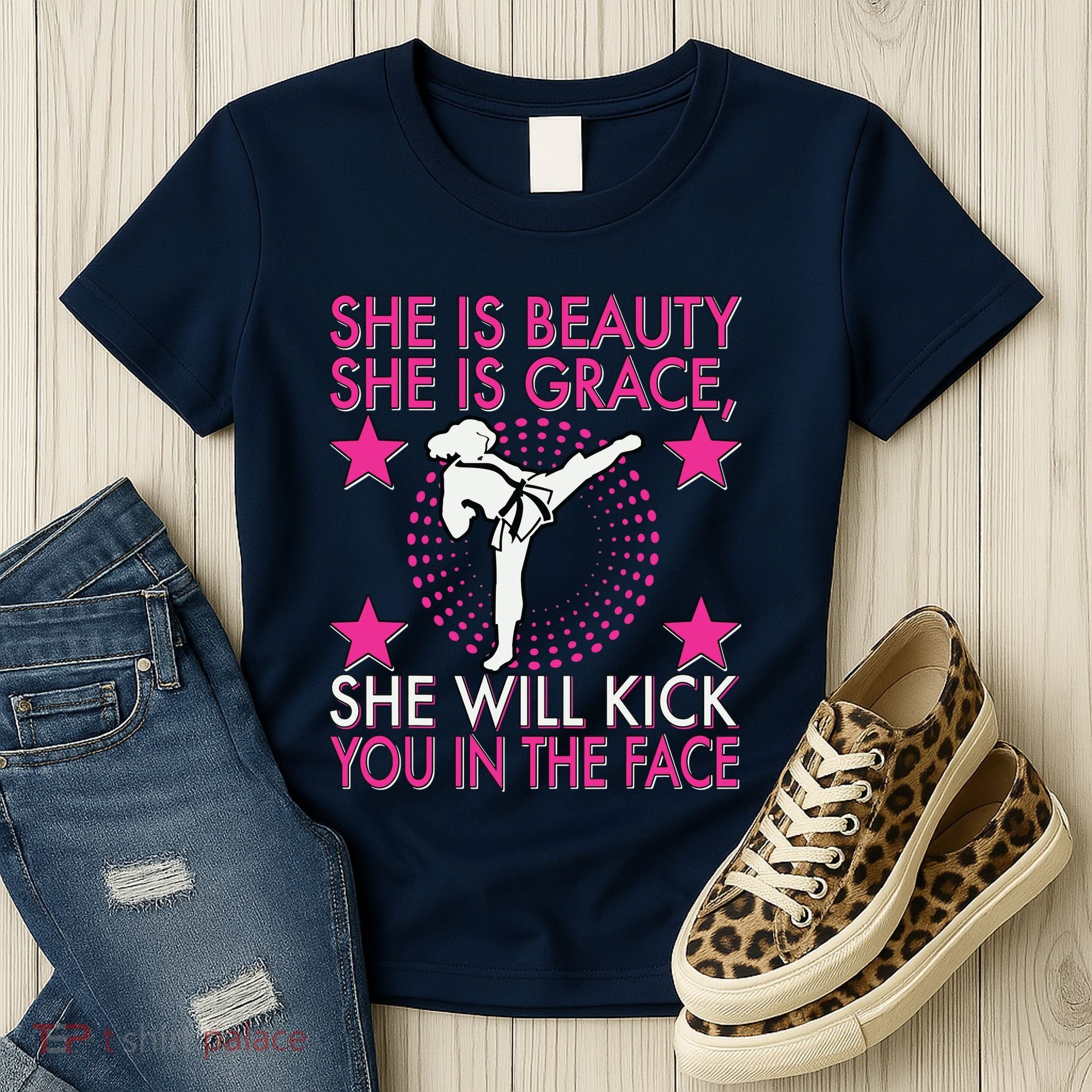 Karate Taekwondo Girl Women Karate Kick Women's T-Shirt