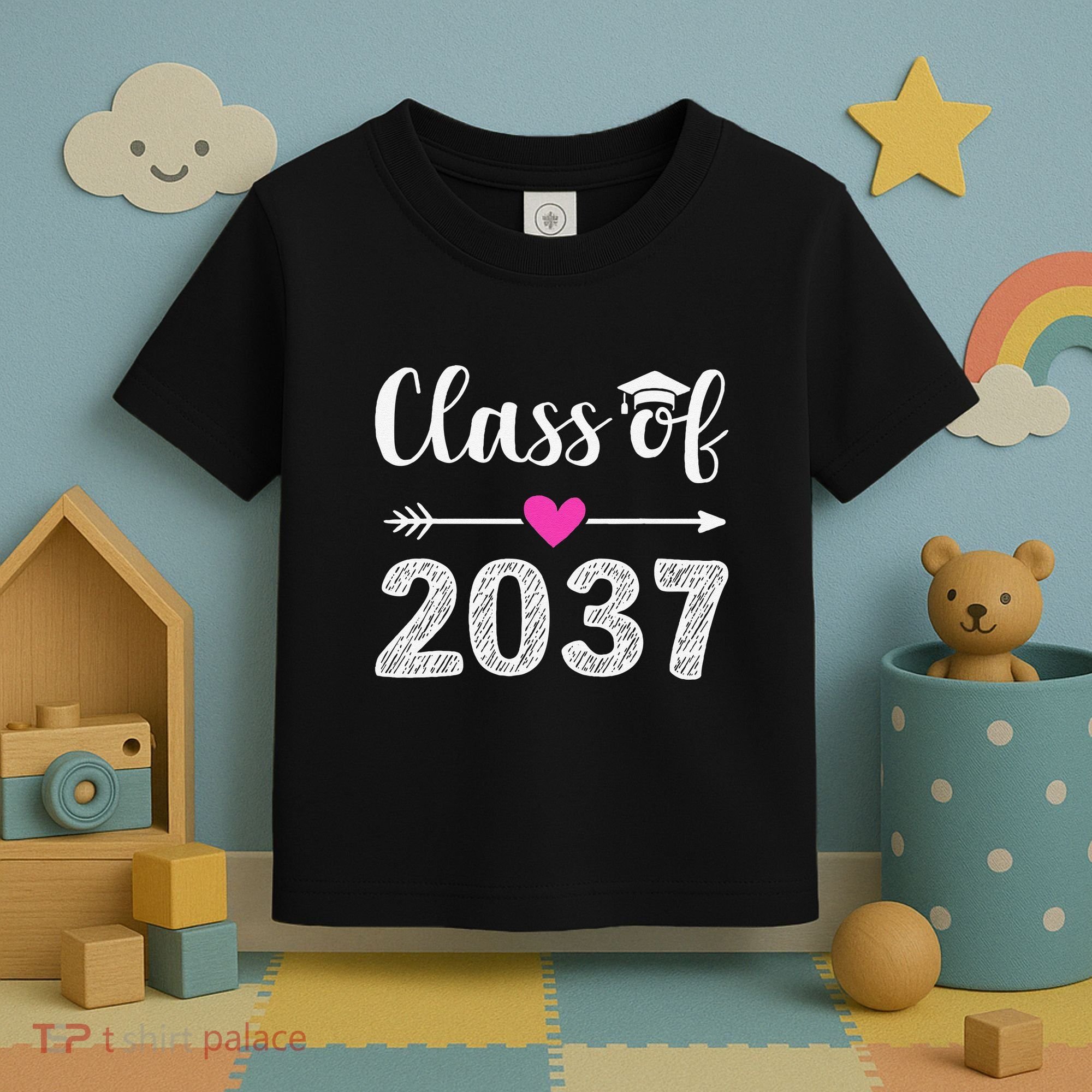 Kindergarten To Graduation Grow With Me Class Of 2037 Gift Toddler T-Shirt