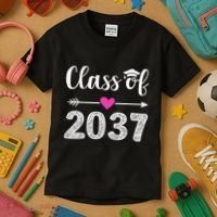 Kindergarten To Graduation Grow With Me Class Of 2037 Gift Kids T-Shirt thumb 3