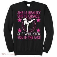 Karate Taekwondo Girl Women Karate Kick Sweatshirt thumb 0