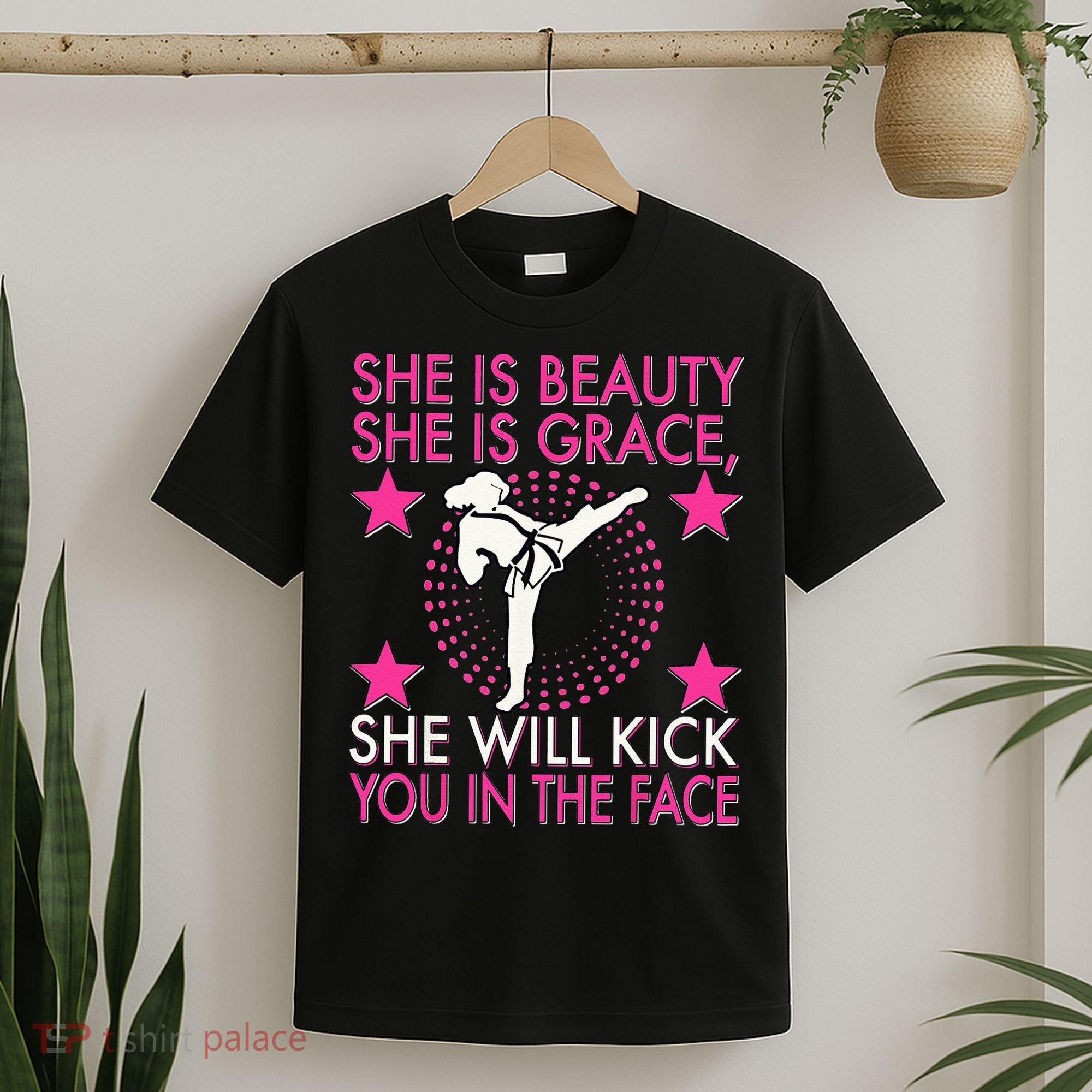 Karate Taekwondo Girl Women Karate Kick T-Shirt