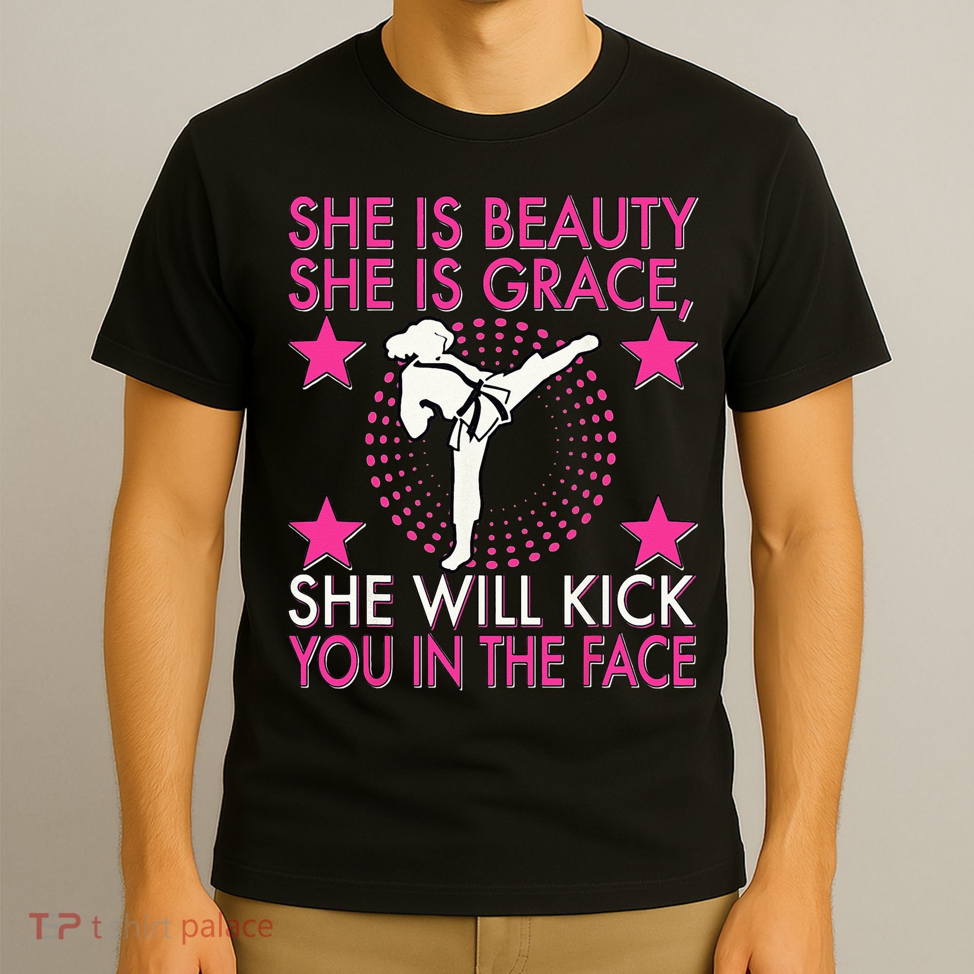 Karate Taekwondo Girl Women Karate Kick T-Shirt