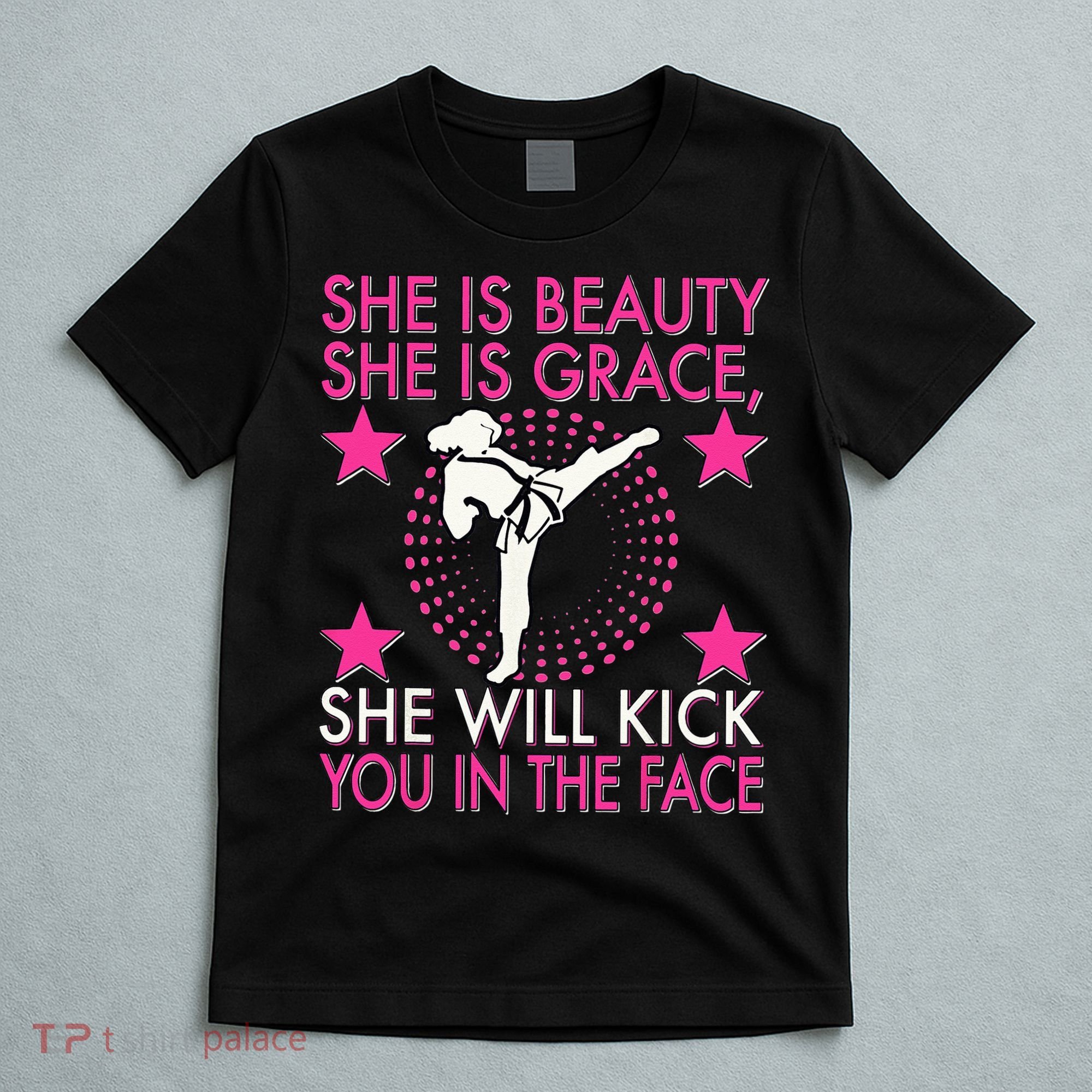 Karate Taekwondo Girl Women Karate Kick T-Shirt