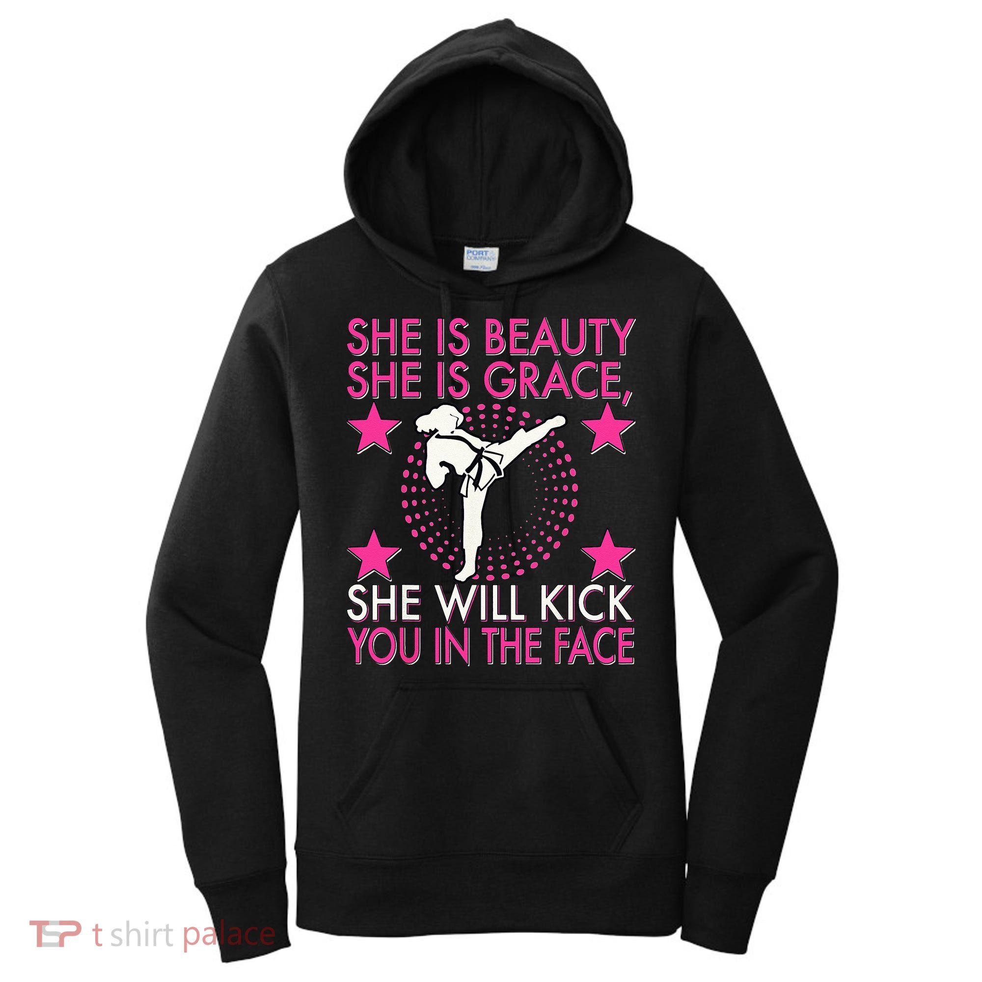 Karate Taekwondo Girl Women Karate Kick Women's Hoodie
