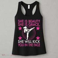 Karate Taekwondo Girl Women Karate Kick Women's Tank Top thumb 3
