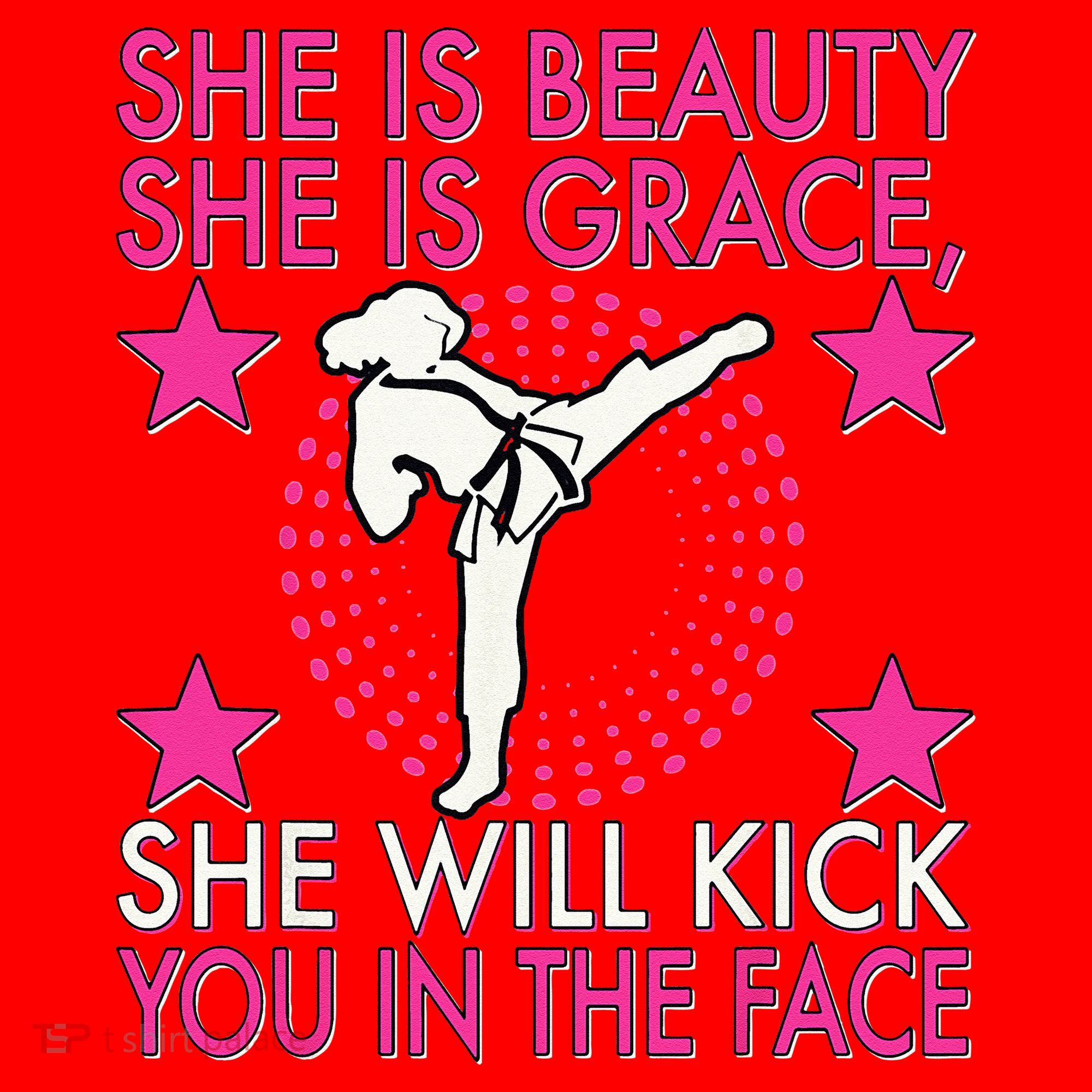 Karate Taekwondo Girl Women Karate Kick Santa Hat