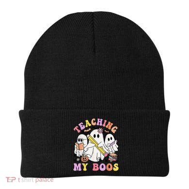 Kindergarten Teacher Halloween Cute Ghosts Teaching My Boos Beanie