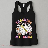 Kindergarten Teacher Halloween Cute Ghosts Teaching My Boos Women's Tank Top thumb 3