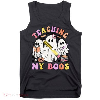 Kindergarten Teacher Halloween Cute Ghosts Teaching My Boos Tank Top