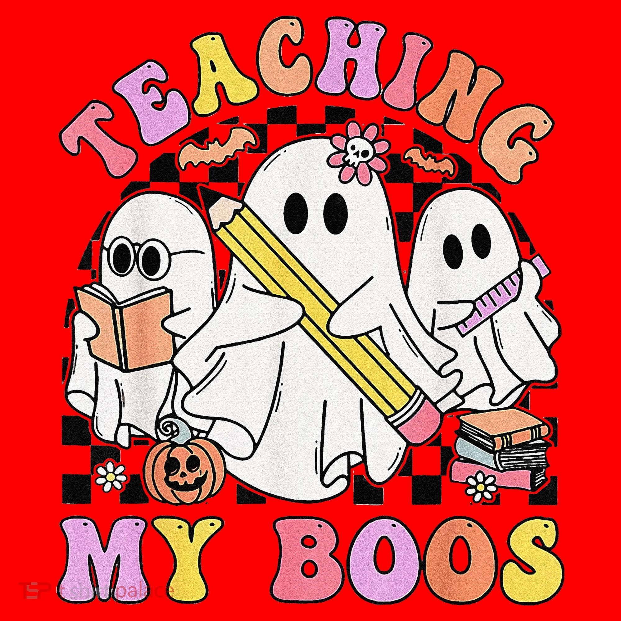 Kindergarten Teacher Halloween Cute Ghosts Teaching My Boos Santa Hat