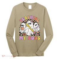 Kindergarten Teacher Halloween Cute Ghosts Teaching My Boos Long Sleeve Shirt thumb 0