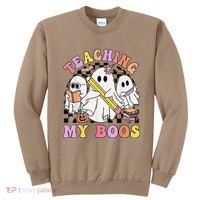 Kindergarten Teacher Halloween Cute Ghosts Teaching My Boos Sweatshirt thumb 0