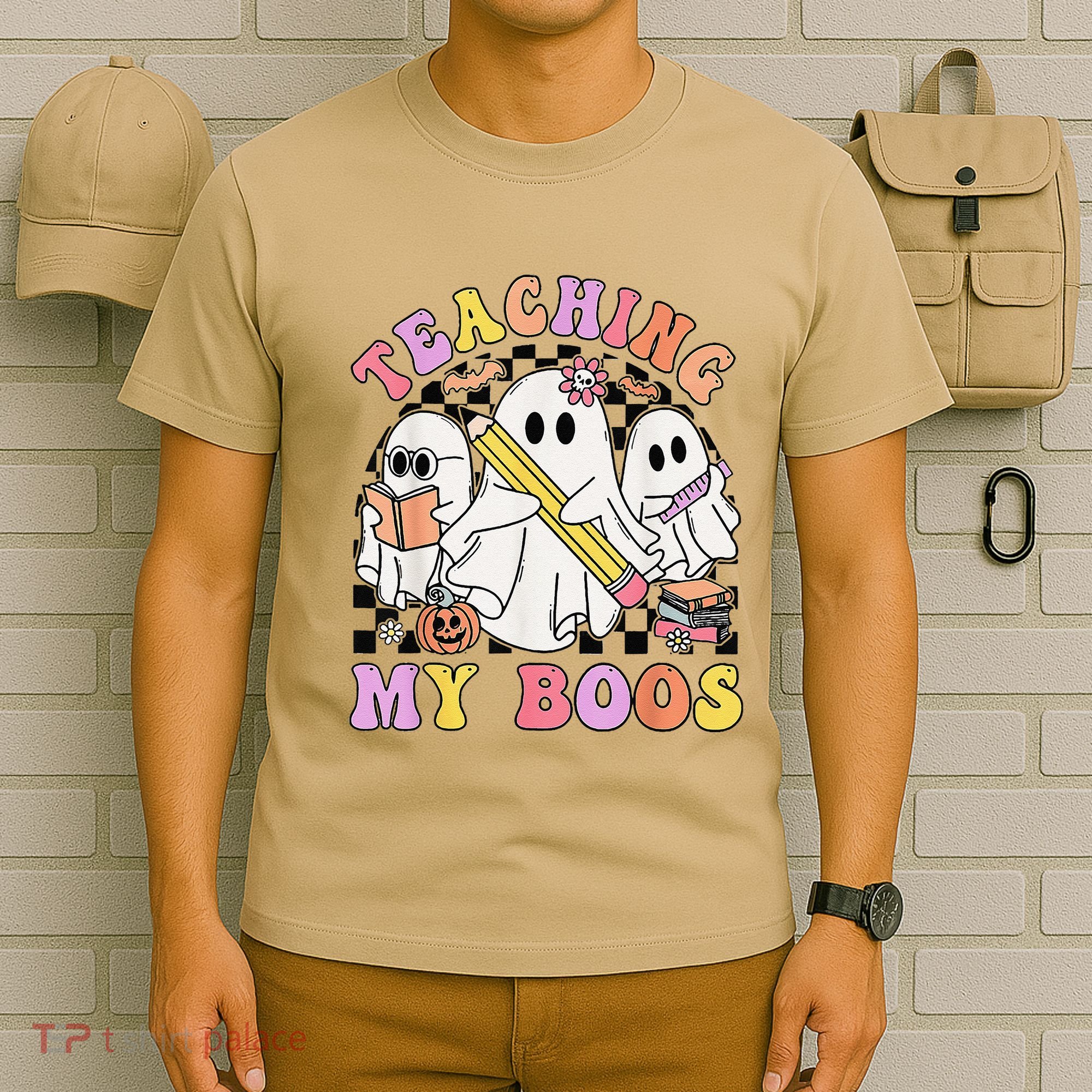 Kindergarten Teacher Halloween Cute Ghosts Teaching My Boos T-Shirt