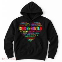 Kindergarten Team Heart Back To School Funny Teacher Hoodie thumb 0