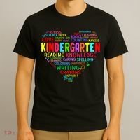 Kindergarten Team Heart Back To School Funny Teacher T-Shirt thumb 3