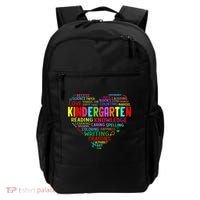 Kindergarten Team Heart Back To School Funny Teacher Backpack thumb 0