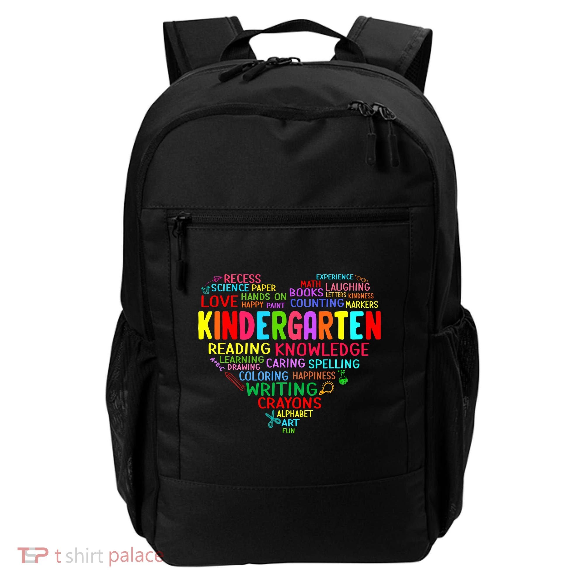 Kindergarten Team Heart Back To School Funny Teacher Backpack