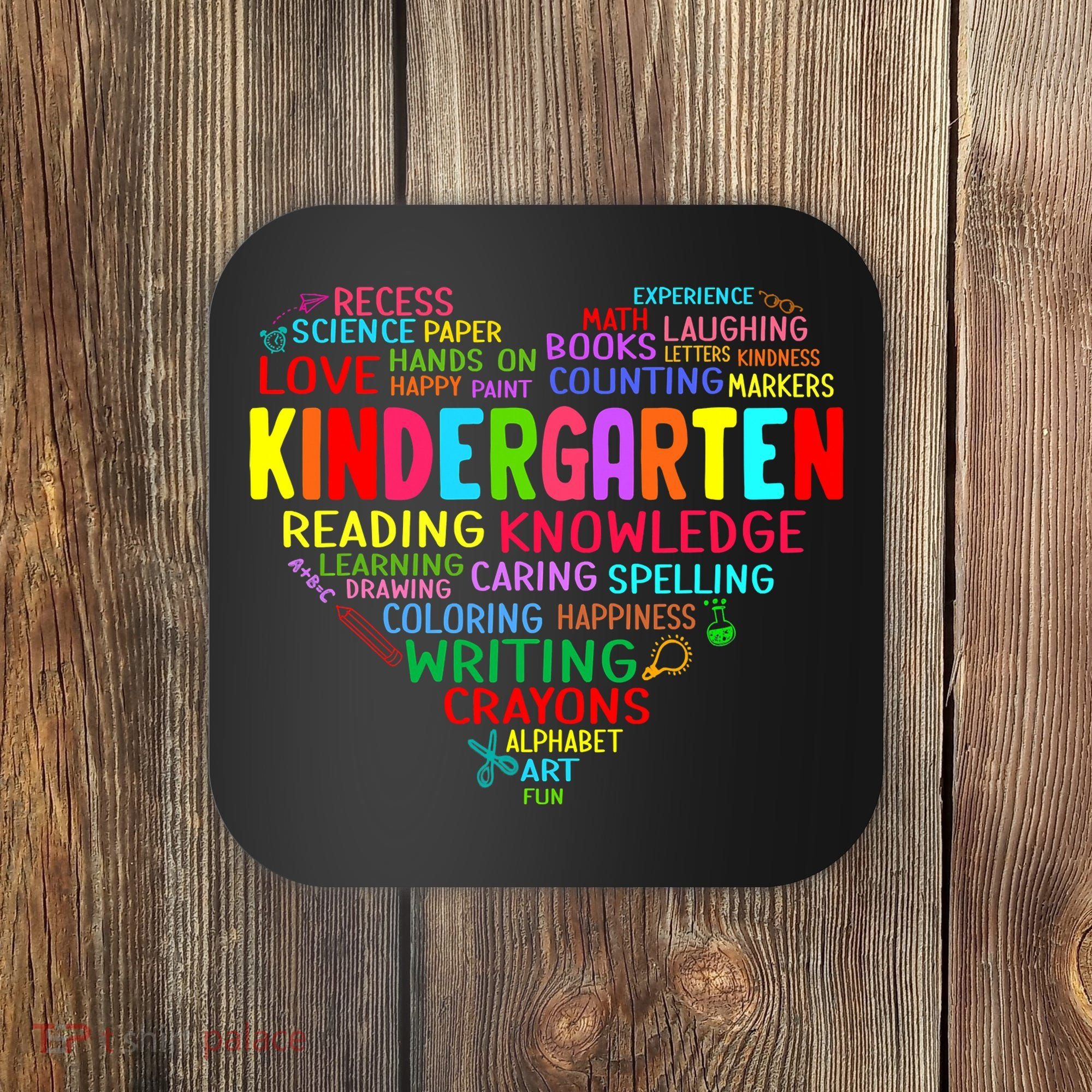 Kindergarten Team Heart Back To School Funny Teacher Coaster