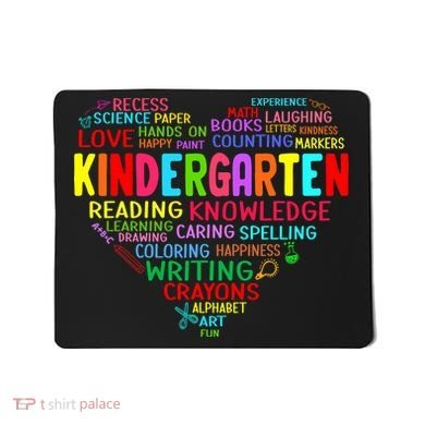 Kindergarten Team Heart Back To School Funny Teacher Mousepad
