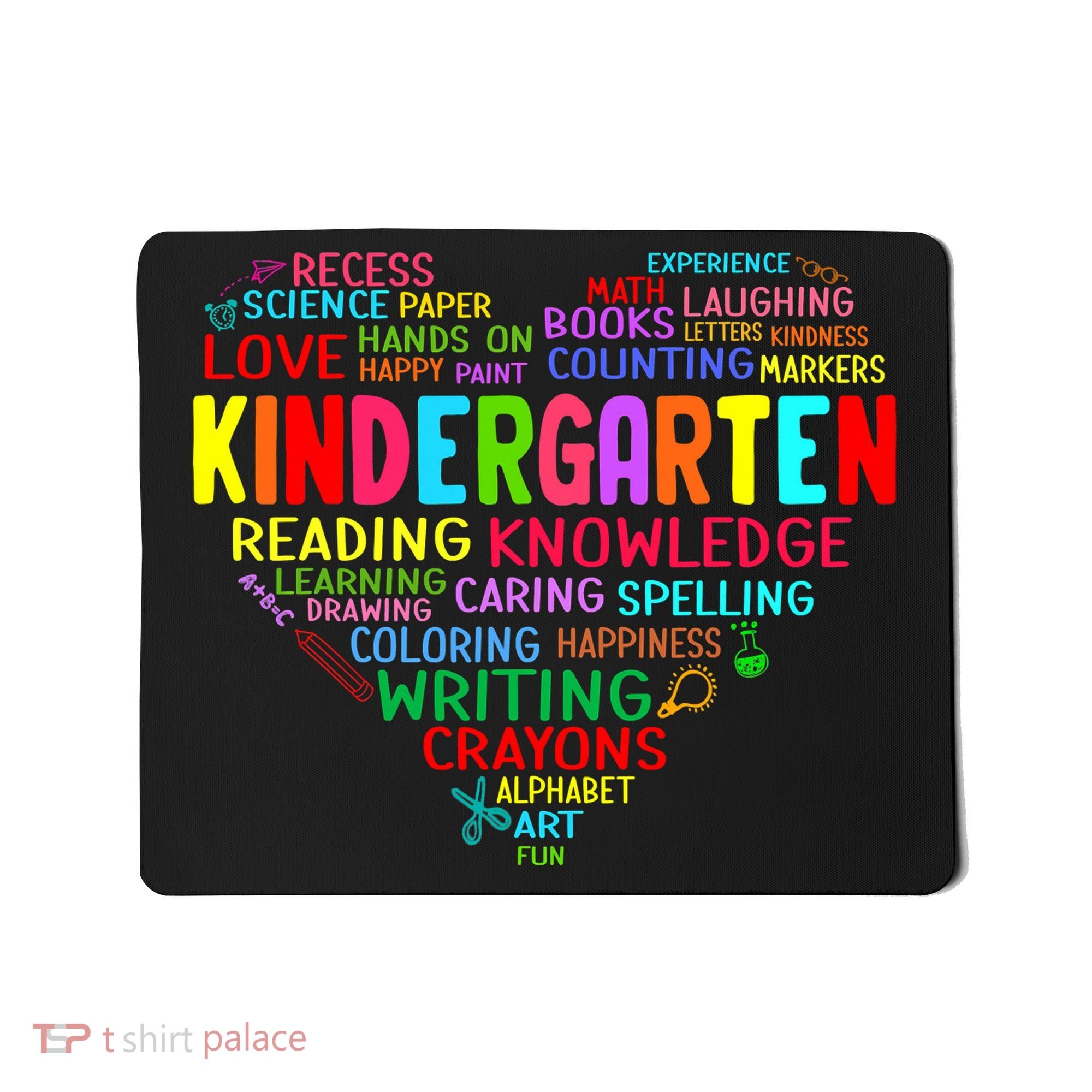Kindergarten Team Heart Back To School Funny Teacher Mousepad