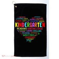 Kindergarten Team Heart Back To School Funny Teacher Golf Towel thumb 0