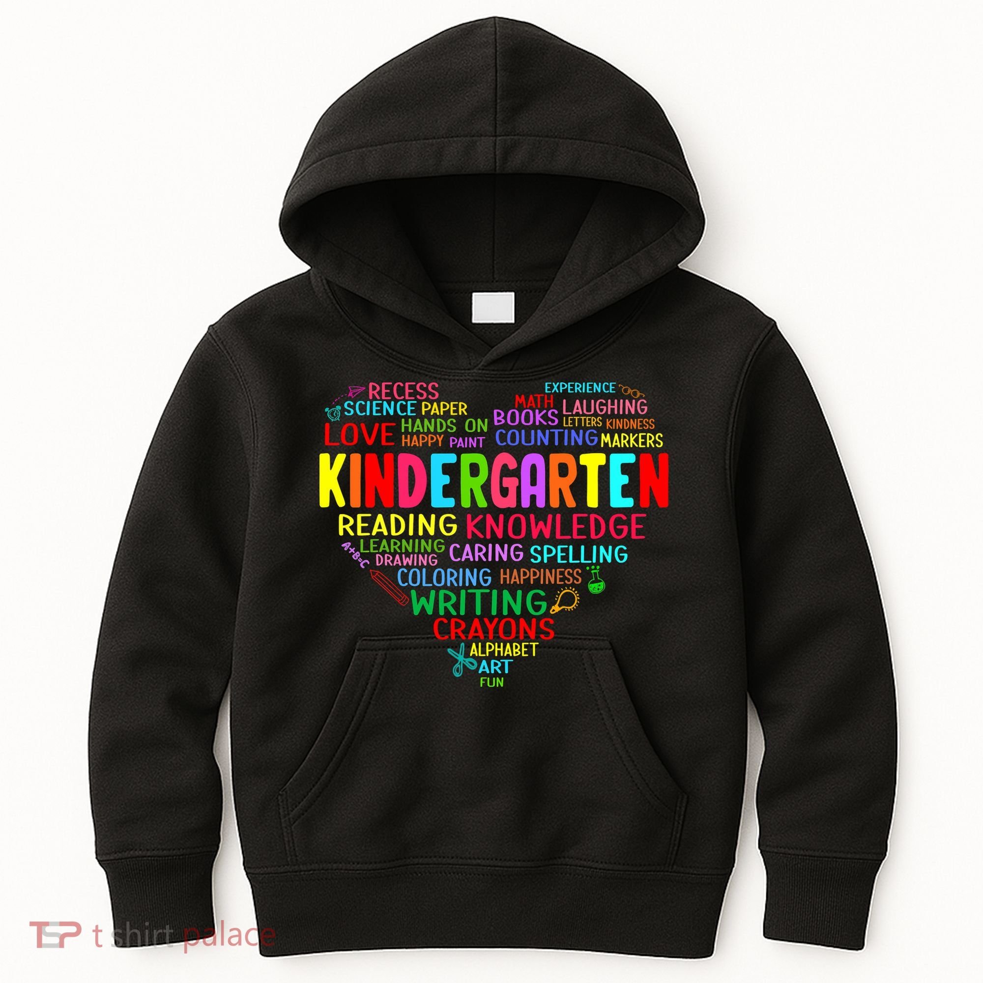 Kindergarten Team Heart Back To School Funny Teacher Kids Hoodie