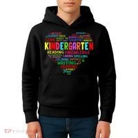 Kindergarten Team Heart Back To School Funny Teacher Kids Hoodie thumb 4