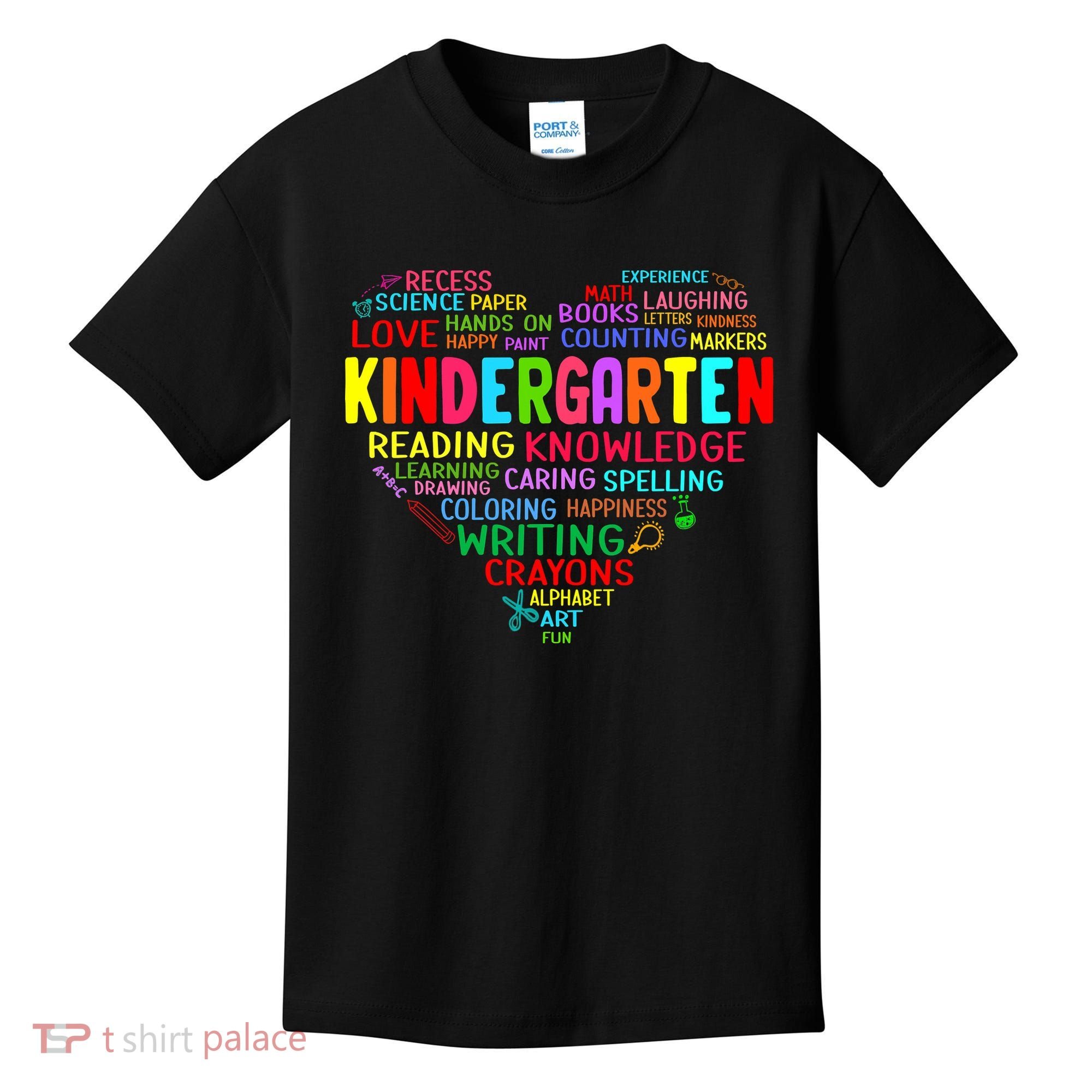 Kindergarten Team Heart Back To School Funny Teacher Kids T-Shirt