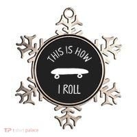 Kids THIS IS HOW I ROLL Skateboard Shirt. Kids Hipster Shirt Ornament thumb 0