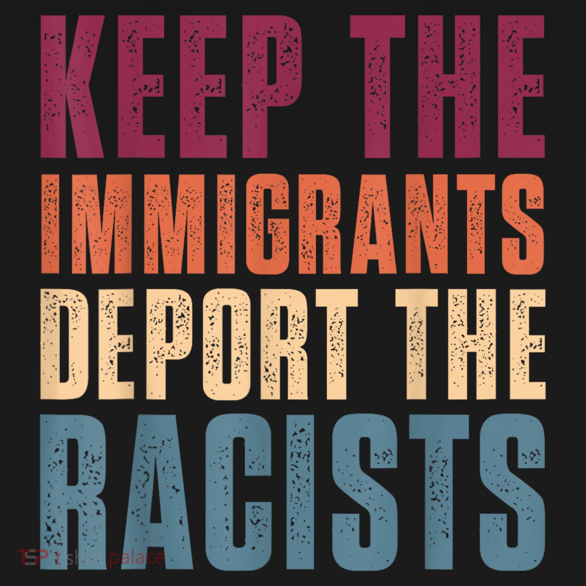 Keep The Immigrants Deport The Racists Pro Immigration Retro Women's Hoodie