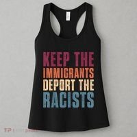 Keep The Immigrants Deport The Racists Pro Immigration Retro Women's Tank Top thumb 3