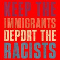 Keep The Immigrants Deport The Racists Pro Immigration Retro Santa Hat thumb 1