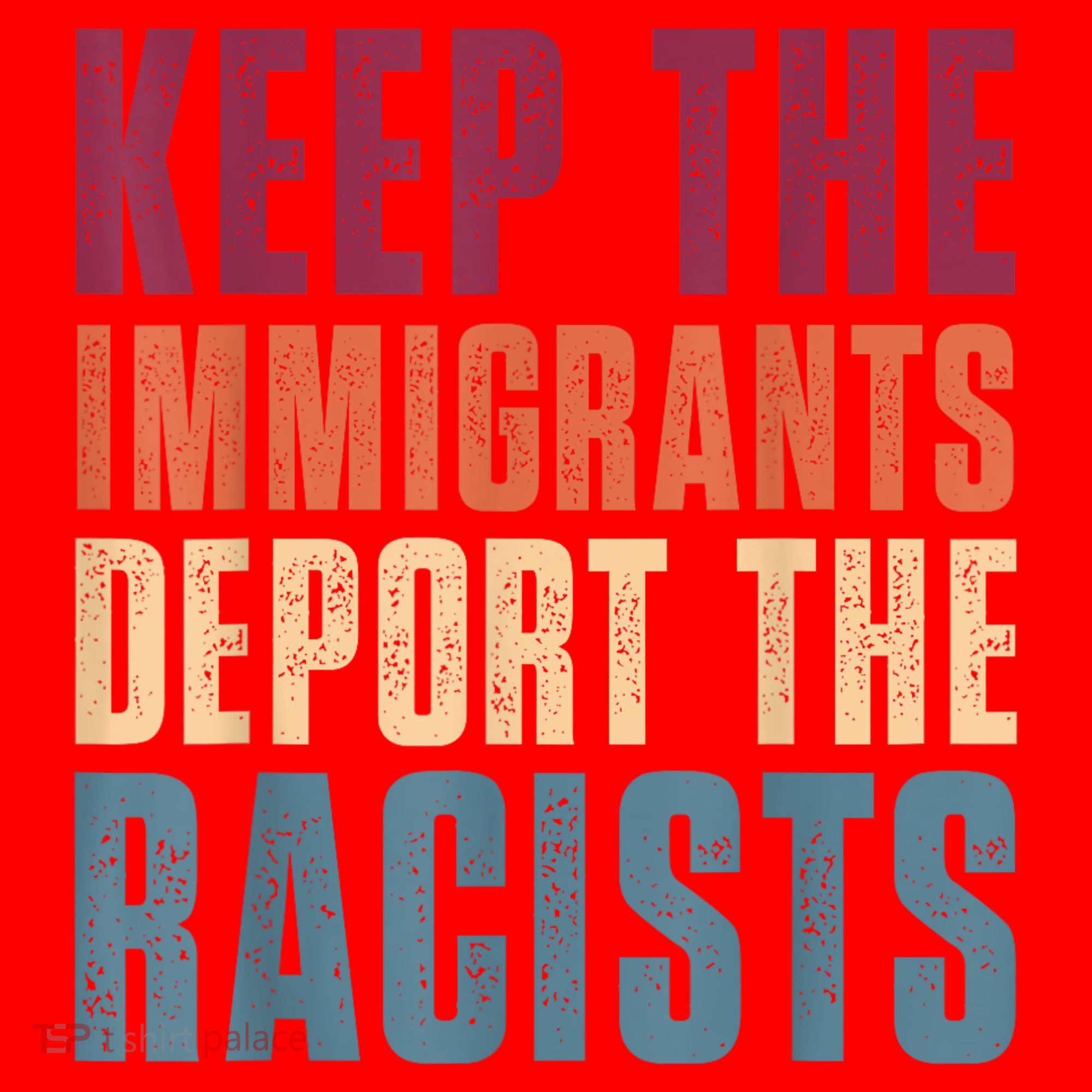 Keep The Immigrants Deport The Racists Pro Immigration Retro Santa Hat