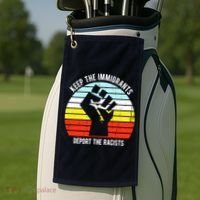 Keep The Immigrants Deport The Racists Golf Towel thumb 2