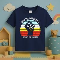 Keep The Immigrants Deport The Racists Toddler T-Shirt thumb 3