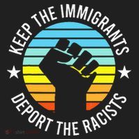 Keep The Immigrants Deport The Racists No Racism Beanie thumb 2