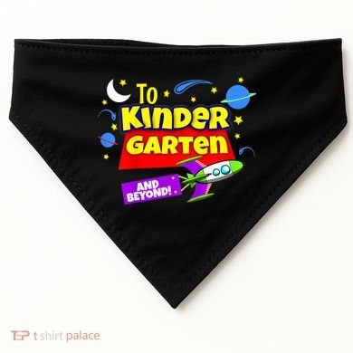 Kids To Infinity And Beyond Back To School Kindergarten USA-Made Doggie Bandana