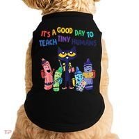 Kindergarten Teacher It's A Good Day To Teach Tiny Humans Funny Gift Doggie Tank thumb 0