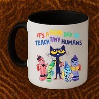 Kindergarten Teacher It's A Good Day To Teach Tiny Humans Funny Gift Coffee Mug thumb 2