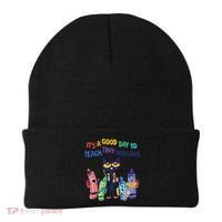 Kindergarten Teacher It's A Good Day To Teach Tiny Humans Funny Gift Beanie thumb 0
