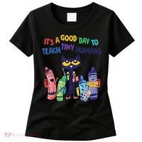 Kindergarten Teacher It's A Good Day To Teach Tiny Humans Funny Gift Women's T-Shirt thumb 0