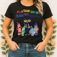 Kindergarten Teacher It's A Good Day To Teach Tiny Humans Funny Gift Women's T-Shirt thumb 2