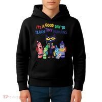 Kindergarten Teacher It's A Good Day To Teach Tiny Humans Funny Gift Kids Hoodie thumb 4