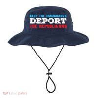 Keep The Immigrants Deport The Republicans Funny Anti Trump Bucket Hat thumb 0