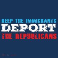Keep The Immigrants Deport The Republicans Funny Anti Trump Women's Hoodie thumb 2