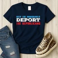 Keep The Immigrants Deport The Republicans Funny Anti Trump Women's T-Shirt thumb 3