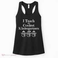Kindergarten Teacher I Teach Coolest Kindergartners Snowman Women's Tank Top thumb 0