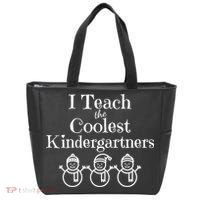 Kindergarten Teacher I Teach Coolest Kindergartners Snowman Tote Bag thumb 0